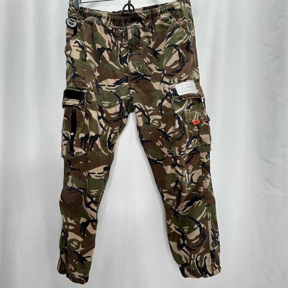 Aape by A Bathing Ape loose fit camo green joggers womans large